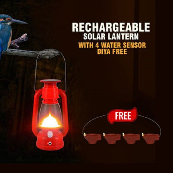 Fidato Rechargeable Emergency Lantern With 4 Free Water Sensor Diya