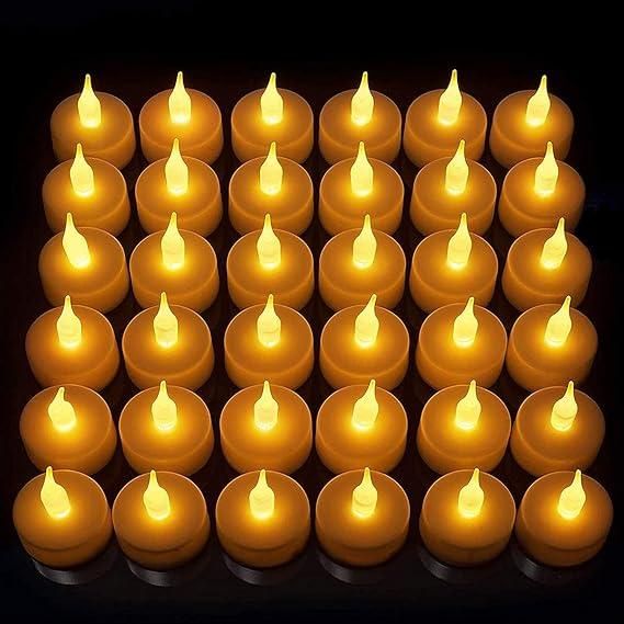 Battery Operated LED Candle Diya Decorative Lights Pack of 12