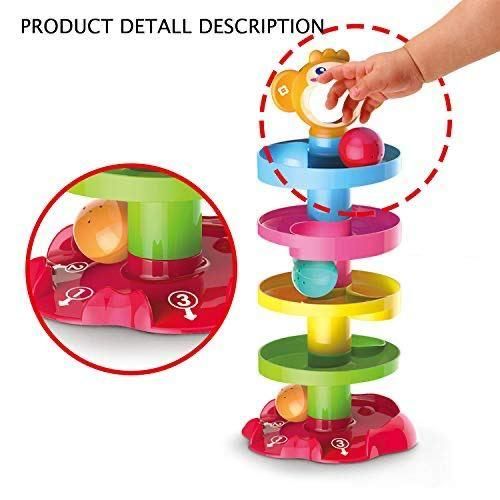 5 Layer Ball Drop and Roll Swirling Tower for Baby