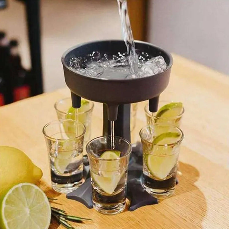 6 shot Win glass dispensers and tray