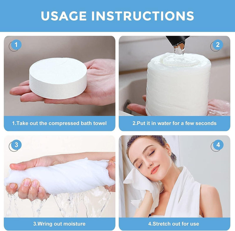 Pure Cotton Portable Disposable Bath Towel Tablet